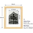 thumbnail image 2 of Tempered Glass 8x10 Picture Frame Solid Wooden Frame with Mats for 5x7 Photo Natural Wood Color Frames for Wall Mounting or Tabletop Mounting Hardware Included, 2 of 4