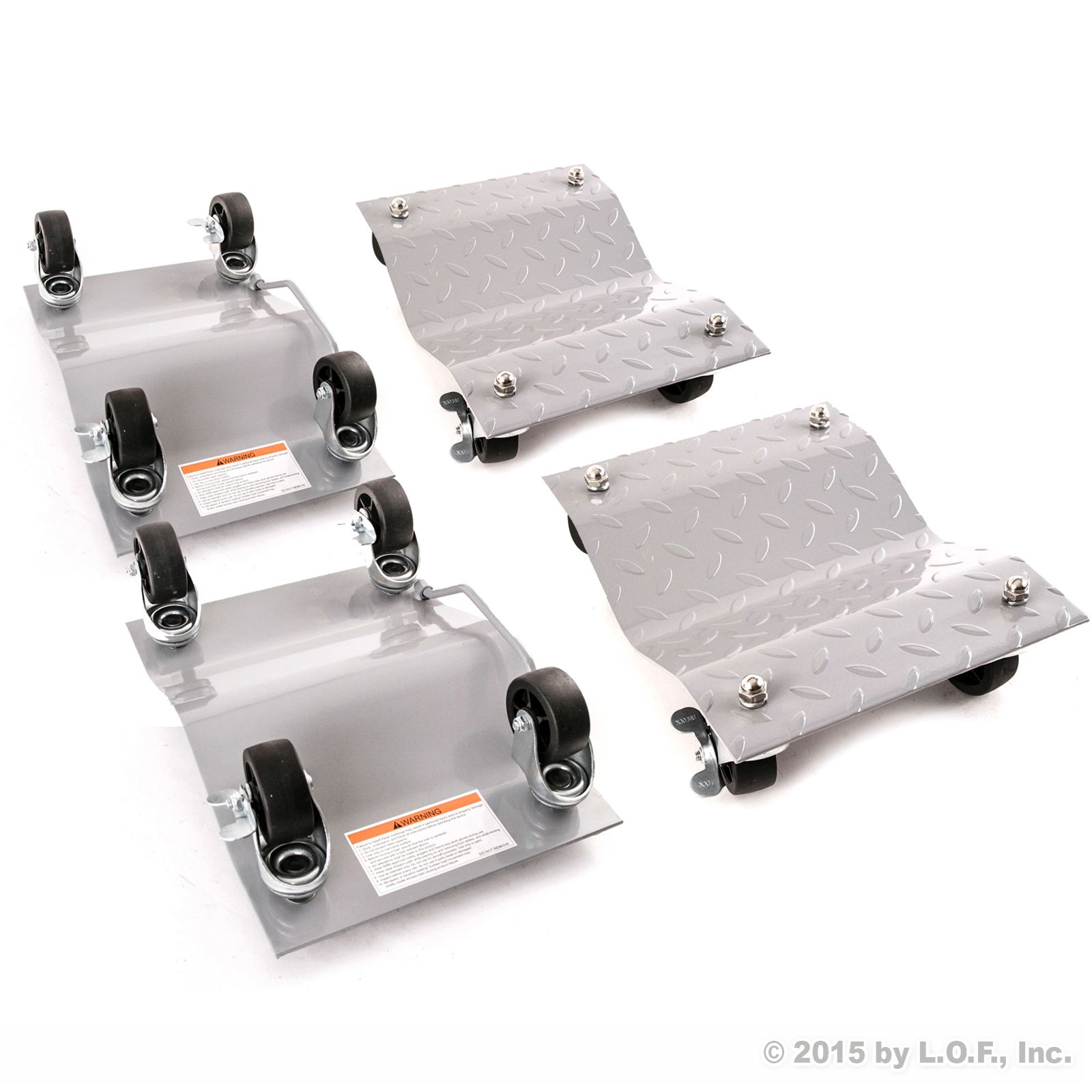 4 Silver 12" Tire Standard Wheel Dollies Dolly Standard Duty Vehicle