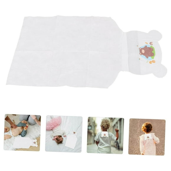 Toallitas dorsales de algodón absorbentes de sudor para toallas de bebé | Toallas blandas desechables para niños y niñas | 10 piezas | Toallitas faciales suaves para bebés | Para guarderías, niños