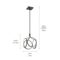 thumbnail image 6 of 83346mbk Elan Lighting Ciri - 54W 1 LED Pendant - with Contemporary inspirations - 19.75 inches tall by 14 inches wide-Matte Black Finish, 6 of 9