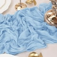 thumbnail image 2 of Dalrosia Table Runner Cheesecloth 6FT Boho Gauze Fabric Rustic Sheer Cheese Cloth Runners for Wedding Bridal Shower Party Decoration, 2 of 7