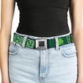 thumbnail image 5 of Buckle-Down Belt, Seatbelt Buckle Belt, St Pats Drinking Team Shamrocks Black Green White, 30 to 44 Inches, 5 of 9