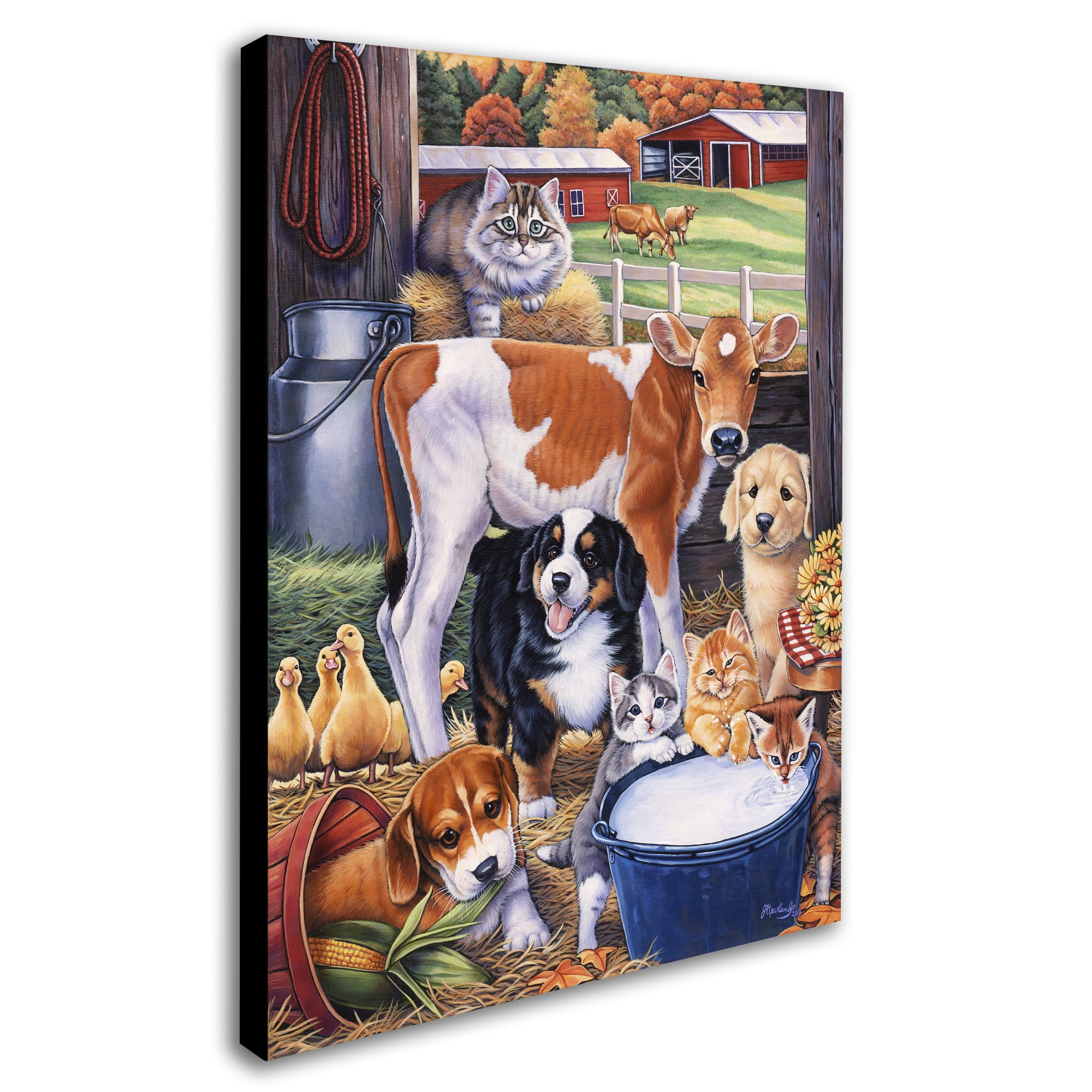 Trademark Fine Art 'Barn Pals' Canvas Art by Jenny Newland