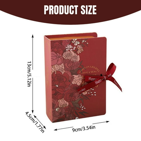 BNNG Gift Box, 3.5x5.1x1.8'' Gift boxes for Presents with Slik Ribbon Closure Rectangle for Groomsman Proposal Box, Wedding, Christmas, Halloween, Birthday Gift Packging