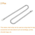 thumbnail image 3 of Uxcell Iron Flat Chain Strap, 32" 2Pack Handbag Chains Purse Straps DIY Replacement, Silver, 3 of 6