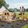 thumbnail image 7 of Kzaei Waterproof Outdoor Rug, 9'x12' Reversible Plastic Camping Area Rugs, Black & Brown, 7 of 7