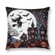 thumbnail image 1 of Funda de almohada de Halloween con diseño divertido y decorativo de felpa corta de 18 x 18 pulgadas, cojín para sofá cama de 18 x 18 pulgadas, 1 of 5