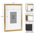 thumbnail image 3 of Kate and Laurel Adlynn Rectangle Picture Frame Set of 3, 11 x 14 matted to 5 x 7, Gold, Modern Glam Three-Piece Frame Set for Gallery Wall Frame Set in Living Room Wall Decor, 3 of 9