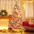 thumbnail image 2 of Patiojoy 7 FT Pre-lit Artificial Christmas Tree, Snow-flocked Xmas Tree with 320 Multi-color LED Lights, 8 Lighting Modes, 2 of 10