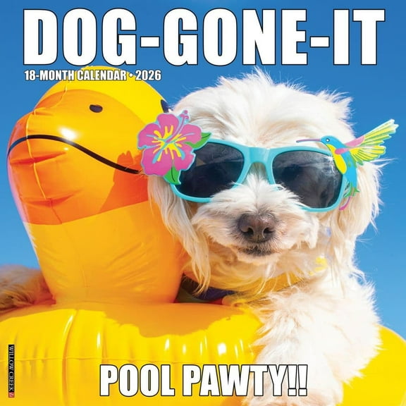 Willow Creek Press, Dog Gone It 2026 Wall Calendar, 12'' X 12'', 18-Month Calendar with Stapled Binding