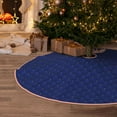 thumbnail image 5 of Rateoe Navy Blue Pattern Christmas Tree Skirt with Ties , Christmas Tree Decorations, Farmhouse Christmas Decor Xmas Holiday Decorations-36", 5 of 6