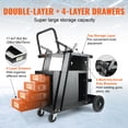 thumbnail image 4 of Carrito de soldadura VEVOR de 2 niveles, 4 cajones, 120 kg de capacidad con ruedas, 4 of 9