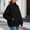 Black, variant on Women’s Mock Neck Sweatshirt Raglan Long Sleeve Oversized Pullover With Kangaroo Pocket,Sizes S-2XL