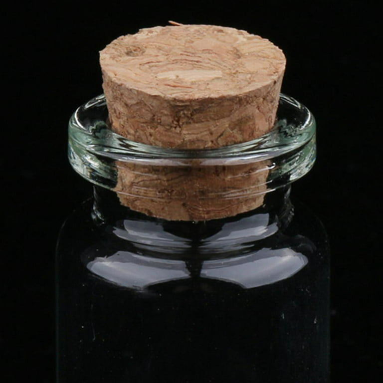 10ml Mini Glass Jars with Cork Stopper - Pack of 20 - Clear Tiny Bottles  Vials 
