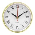thumbnail image 1 of Classic Clock Movement 80mm Round Roman Numeral Quartz Clock Insert with Gold Trim Home Decor for DIY Crafts Supplies Accessories, 1 of 4