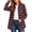 #H-Hot Pink, variant on TRUNZI Women's Button Down Plaid Shirts Long Sleeves Lapel Collar Casual Regular Fit Shackets with Chest Pocket,Black,Size L