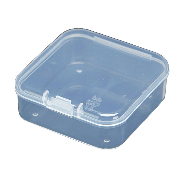 Transparent Square Small Plastic Containers Storage Box With
