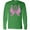 Kelly Green, variant on Inktastic Breast Cancer Awareness with Butterfly Ribbon Words Long Sleeve T-Shirt