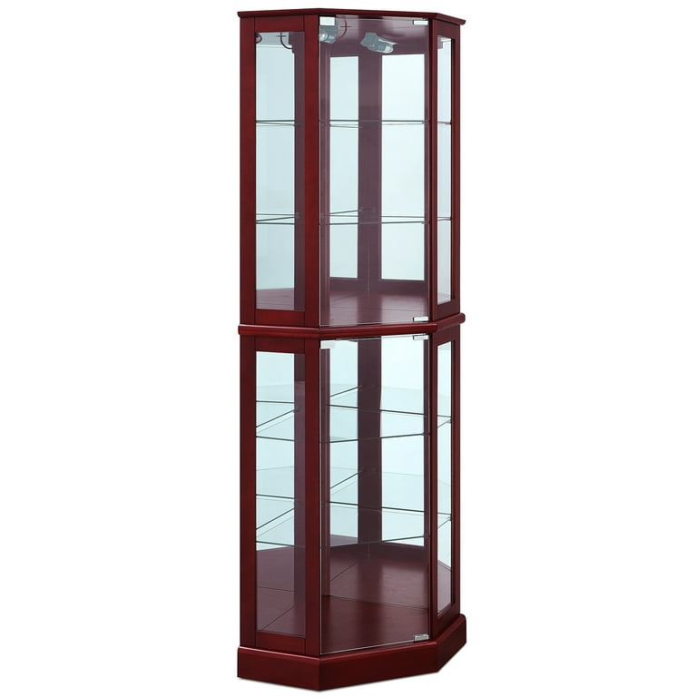 Jenlea floor standing lighted sale corner curio cabinet