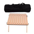 thumbnail image 2 of Mesa Enrollable Plegable, Mesa De Picnic Plegable Estable, Color Madera, Ligera, Resistente Y Elegante Con Bolsa De Almacenamiento Para Fiesta, 2 of 7