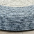 thumbnail image 3 of SAFAVIEH Braided Nazca Geometric Reversible Area Rug, Ivory/Blue, 4' x 6' Oval, 3 of 11