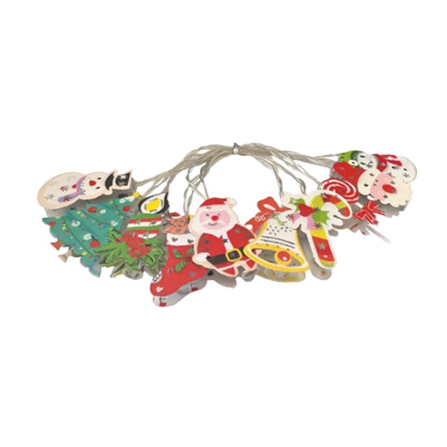 YFGEFTR Christmas LED String Light, Decorations Santa String Lights, Candy Cane Lights Indoor Battery Operated Gingerbread Cute Christmas Lights 20 LED for Xmas Tree Mantel Decorations Holiday