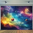 thumbnail image 3 of Cosmic Nebula Backdrop Rainbow Galaxy Stars Universe Planet Moon Earth Bokeh Halo Photo Background Room Decor Kids Birthday Adult Portrait Shoot Studio, 3 of 5