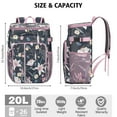 thumbnail image 3 of Botanical Jungle Leaves Insulated Backpack Cooler, Leakproof Cooler Bag with Exotic Floral Pattern for Outdoor Adventures, 3 of 6