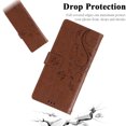 thumbnail image 3 of Wallet Case for Google Pixel 9 Pro XL,PU Leather Wallet Flip Kickstand Case [Magnetic Closure] [Wrist Strap] [Card Slots Holder] Embossed Butterfly & Flower Case for Women Girls,Brown, 3 of 9