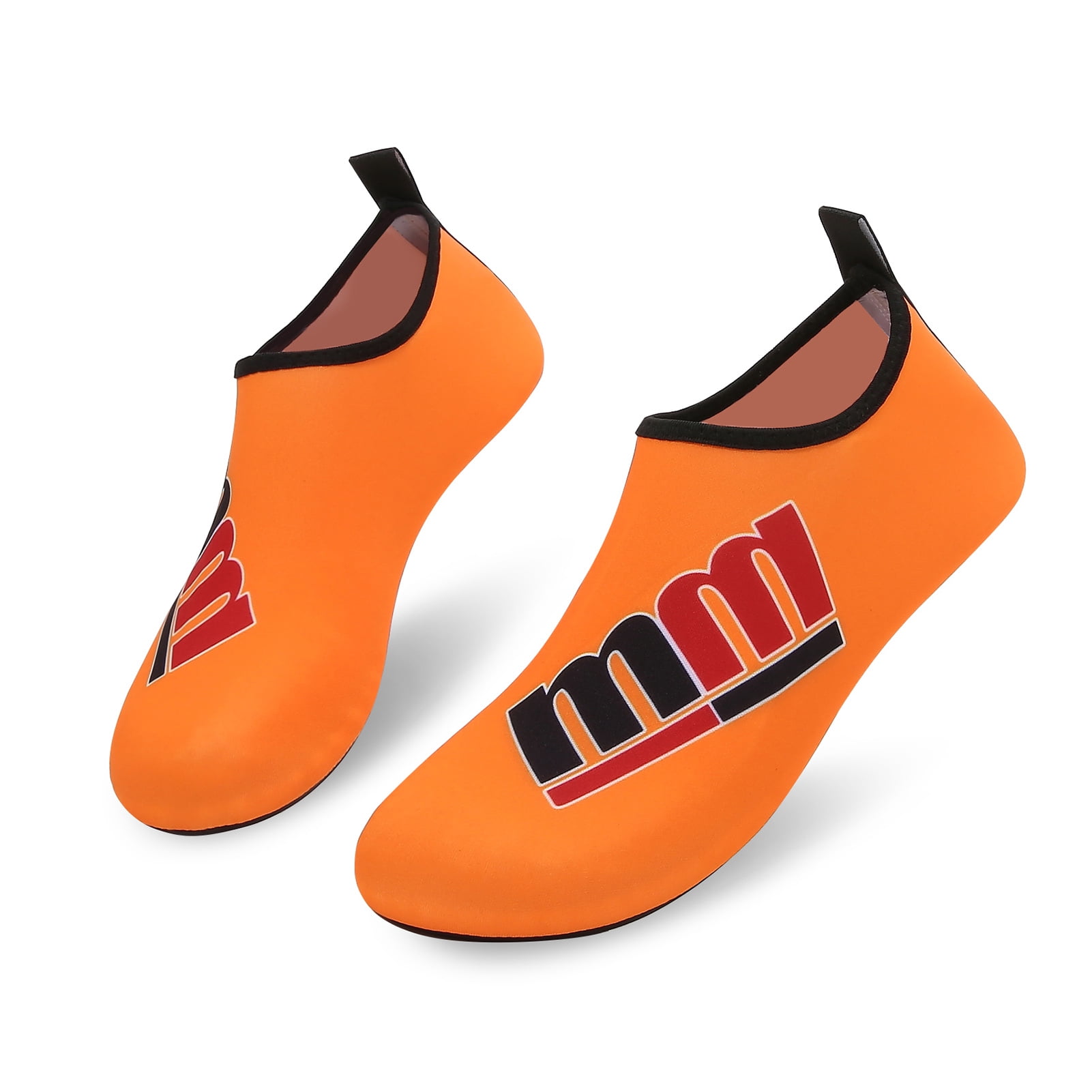 Men and Women a Slip On Barefoot Quick-Dry Beach Aqua Yoga Water Shoes (MM/Orange, 5.5-6.5 Women/5-5.5 Men)