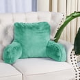 thumbnail image 2 of Home Soft Things Faux Fur Bedrest Pillow - Blue Turquoise - 20" x 18" x 17", 2 of 7