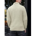 thumbnail image 6 of Fexilor Men's Turtleneck Sweater Pullover Stylish Shawl Collar Knit Top for Regular Fit, 6 of 6