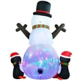 thumbnail image 3 of Yexmas 6FT Christmas Snowman Inflatables,Outdoor Snowman Decor with Penguins & Gift Boxes,Xmas Blow Up Yard Inflatables for Party Indoor Garden Lawn Decor, 3 of 14