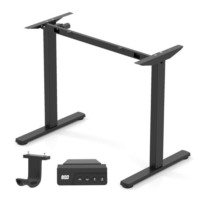 Costway Electric Standing Desk Frame with LED Display Memory Positions for 40"-48" Desktop Black