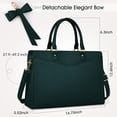 thumbnail image 5 of RAINSMORE Laptop Bag for Women 15.6 Inch PU Tote Bag Business Office Work Bag Waterproof Briefcase Computer Tote Lightweight Handbag Shoulder,Dark Green, 5 of 9