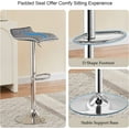 thumbnail image 4 of VECELO Set of 4 Adjustable Swivel Bar Stools, Modern Counter Height Bar Chair with Footrest, Gray, 4 of 8
