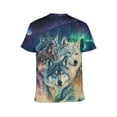 thumbnail image 2 of LAOLIUSN Men'S Wolf Graphic T-Shirt Novelty Animal Print Short Sleeve Top, S-4XL, 2 of 7