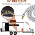 thumbnail image 4 of Alloxity 7FT Quick Connect Propane Hose for RV to Grill, Propane Hose Adapter with 1/4" Shutoff Valve and 1/4" Male Full Flow, Stainless RV Hose with Elbow Adapter for 17" and 22" Blackstone Griddles, 4 of 8
