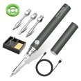 thumbnail image 1 of Cordless Soldering Iron Kit, USB Rechargeable Cordless Soldering Iron, 3 Temperature Adjustment Soldering Iron - Grey, 1 of 5