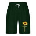 thumbnail image 4 of Puntoco Pantalones Cortos Deportivos Con Bolsillos Informales Elásticos Con Cordones Para Hombre, Pantalones Cortos Para El Hogar, Pantalones De Tres Cuartos, Verde M, 4 of 4