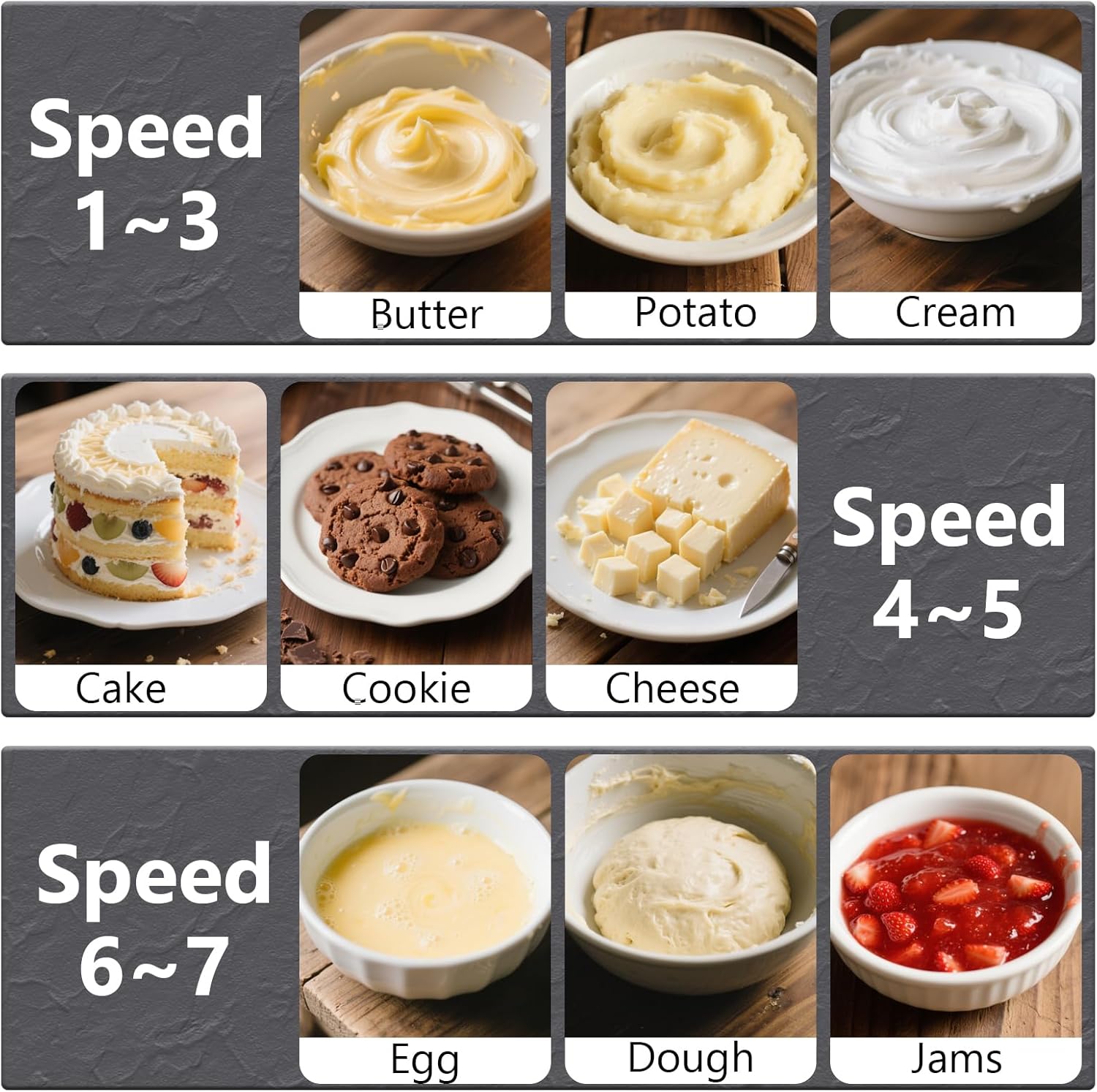 7-Speed Cordless Hand Mixer with Digital Display Rechargeable Electric Mixer Handheld 6 Stainless Steel Accessories Whisks Beaters Dough Hooks Black