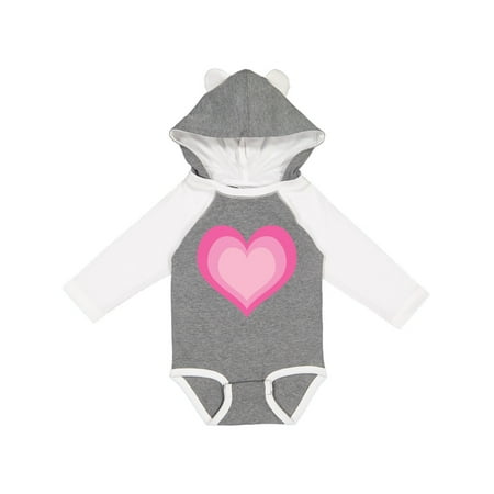

Inktastic Pink Valentine Heart Gift Baby Girl Long Sleeve Bodysuit
