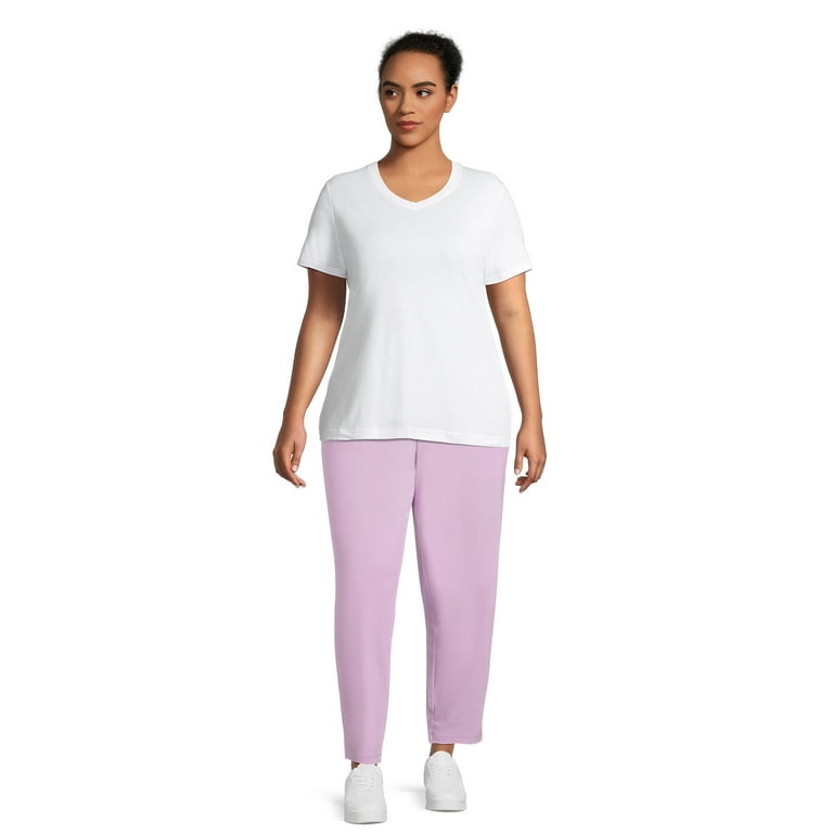 Athletic Works Women's Plus Size Pull-On Knit Pants, 30” Inseam