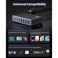 thumbnail image 3 of Bloque de carga LanLuk 200 W USB C GaN III 8 puertos + PD 65 W, 3 of 8