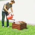 thumbnail image 3 of Outsunny 2Pcs Galvanised Raised Garden Bed, Dark Brown Wood Effect, 3 of 10