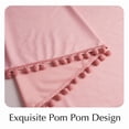 thumbnail image 5 of NICETOWN Pink Velvet Curtains for Girls' Room, Room Darkening Rod Pocket Thermal Insulating Luxury Pom Pom Velvet Drapes for Bedroom Living Room Home Theater, 52"x84", 2 Panels, 5 of 9