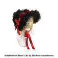 thumbnail image 3 of Rosette Straw Bonnet Hat Rimless Design Sun Protective Headgear For Mother Baby Summer Fashion Red, 3 of 5
