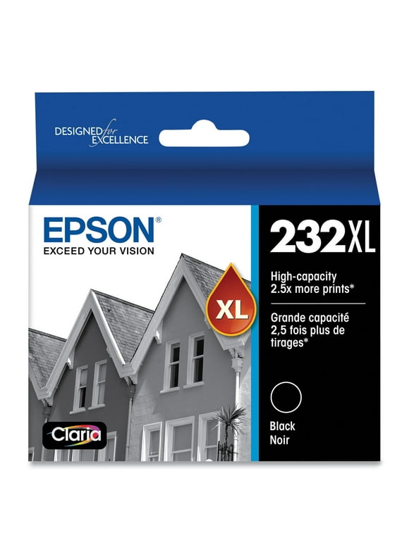 EPSON 232 Claria Ink High Capacity Black Cartridge (T232XL120-S) Works with WorkForce WF-2930, WF-2950, Expression XP-4200, XP-4205