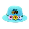 thumbnail image 2 of Tea Party Hat Easter Kids Sun Hat Wide Brim Summer Beach Hat for Boys Girls Toddler Outdoor Play Travel Lightweight Breathable, 2 of 3