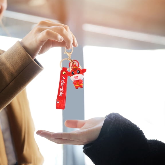 FOMIYES 1Pc Red Party Key Chain Accessory for Bags Key Holder with Fine Craftsmanship